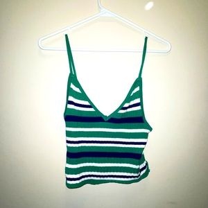 Striped crop tank